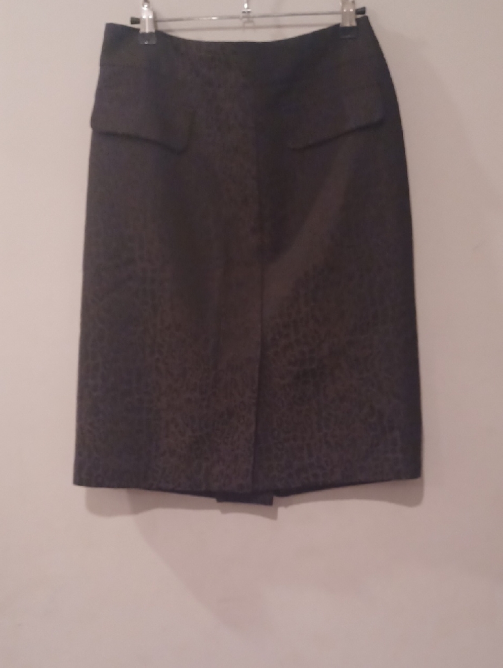 Ann Taylor Brown Leopard-Print Pencil Skirt